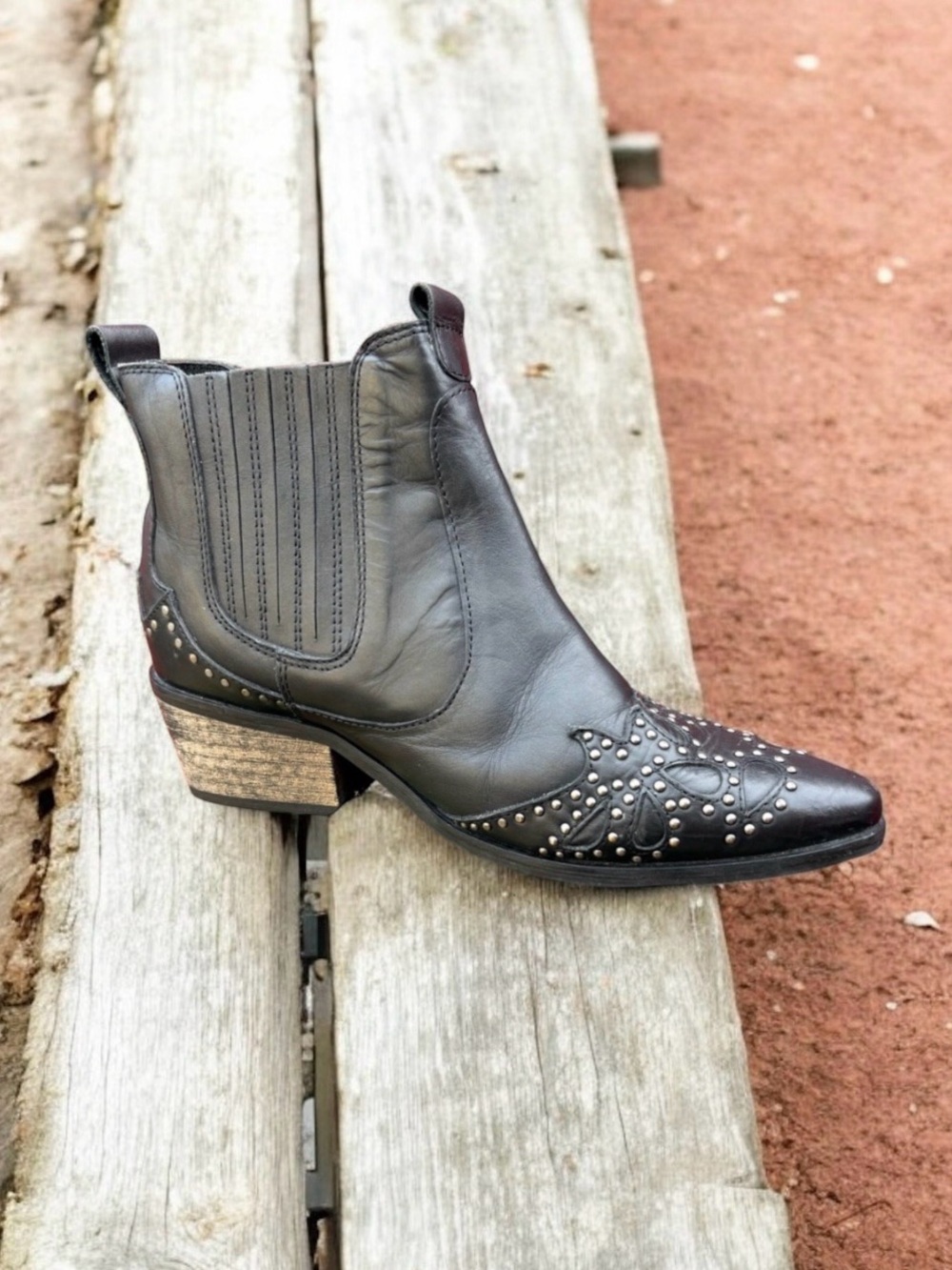 Amuse Society X Matisse Studded Black Leather Backstage Boots